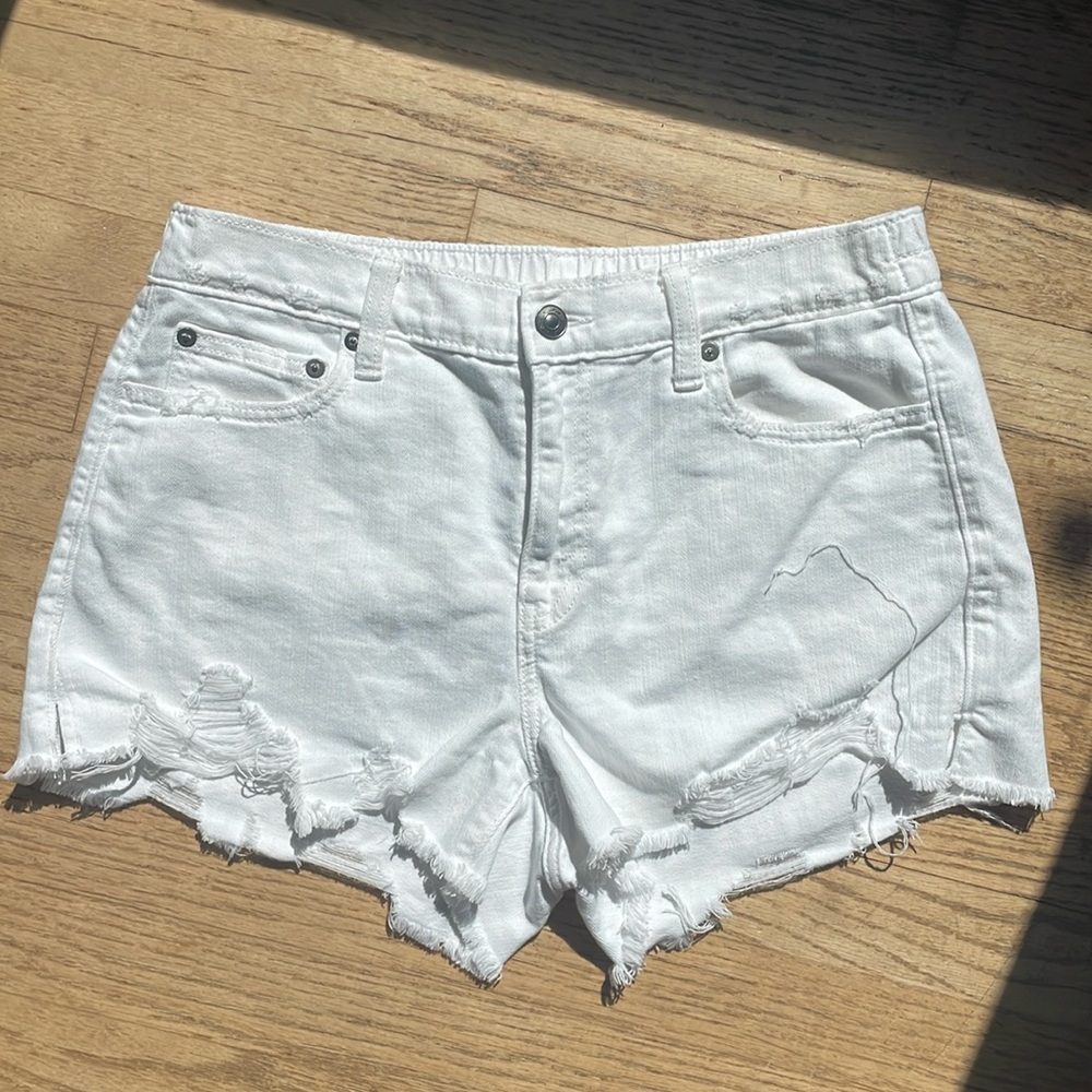 Aerie Daydream White Cutoff Shorts